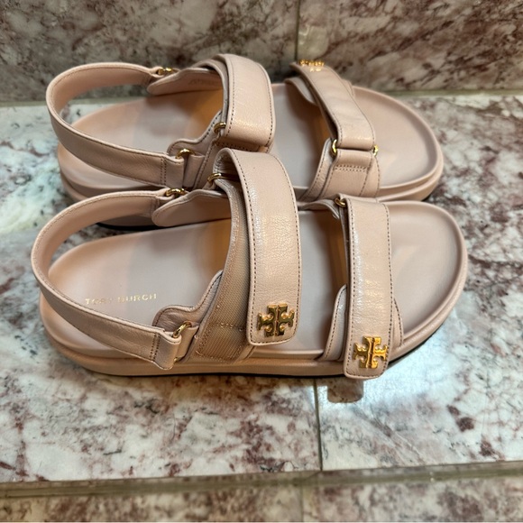 Tory Burch Kira Patent Sport Sandals in shell pink NWT - Picture 6 of 6